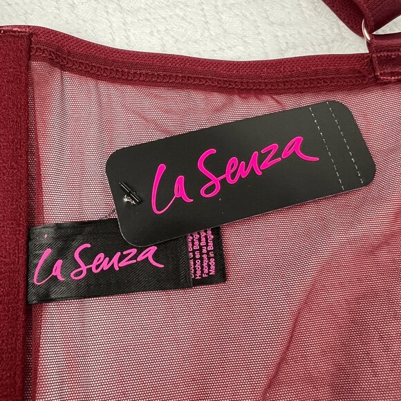 Brand New La Senza Women's Large Burgendy Merlot Purple Laced Corset Top Bra - Picture 5 of 16